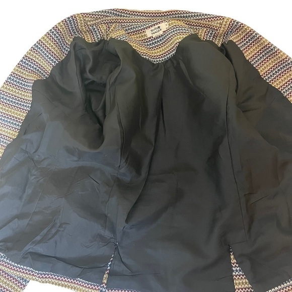 Molly Bracken Single Breasted Multicolored Zigzag Design Jacket Blazer Size M - Picture 5 of 11